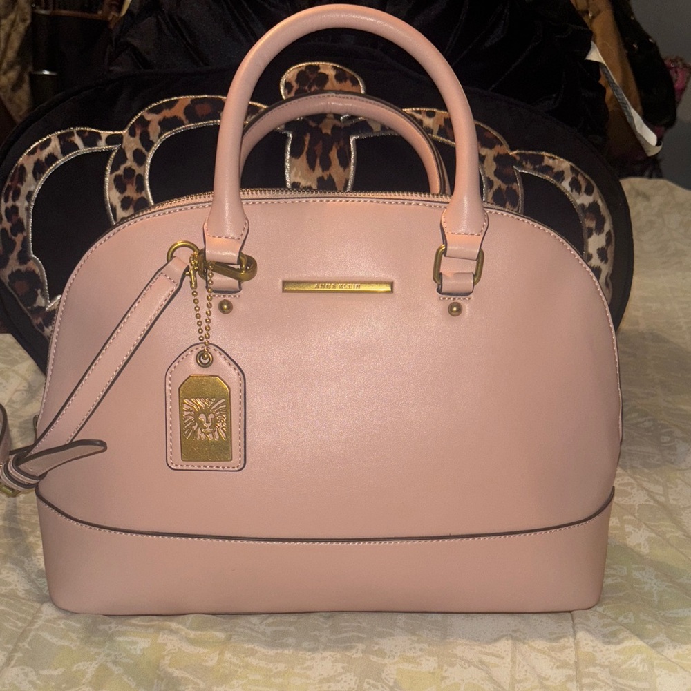 Anne Klein Light Pink Dome Satchel